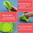 thumbnail image 3 of Gegong Pet Can Tops, Keep fresh Food Can Lids, Can Covers, Silicone BPA-Free Suit for All Standard Supermarket Size Can (Green), 3 of 6