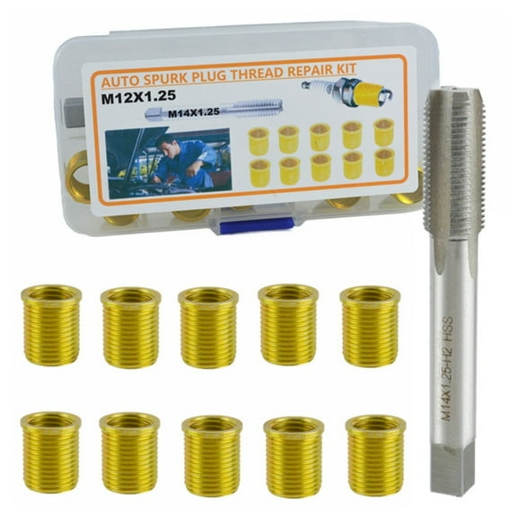 High Precise Spark Plugs Thread Repair Kit M12x1.25 Simple Installation for Automotive Quick and Easy Engine Maintenance
