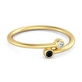 thumbnail image 2 of Mooneye Black Spinel Birthstone 0.10 Ct 925 Sterling Silver Gold Vermeil Women Gifts Ring, 2 of 3
