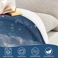 thumbnail image 4 of Yayeee Throw Blanket for Couch Soft Warm 50" x 60" Sofa Chair Bed Decoration, Night Floating Whale, 4 of 7