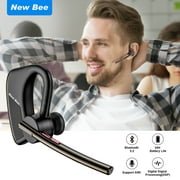 New Bee Bluetooth Headset for Cell Phone 24Hrs Talk Time Wireless Earpiece with Microphone Noise Cancelling for iPhone/Android/Driver/Business/Office