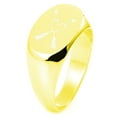 thumbnail image 1 of Sterling Silver Heart + Arrows Engraved Oval Flat Top Polished Ring, 1 of 1