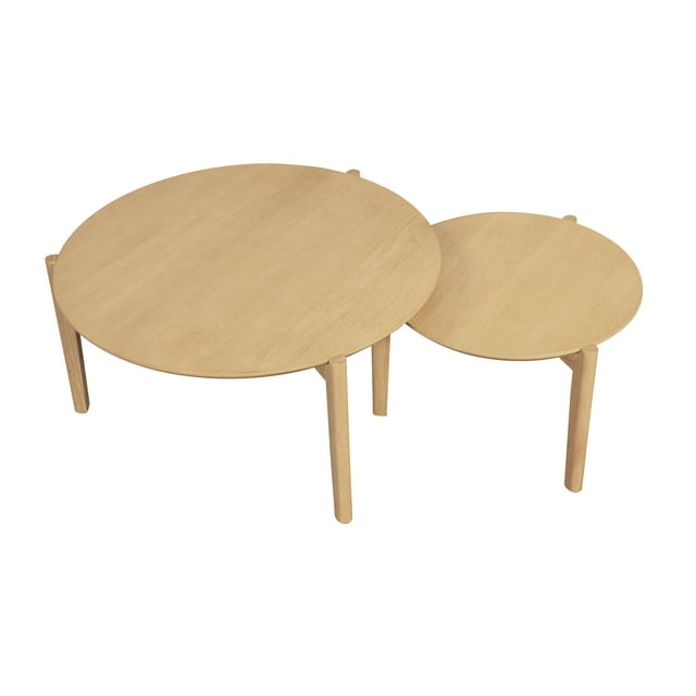 Nathan James Kendall MidCentury Modern Round Nesting Living Room