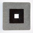 thumbnail image 1 of Decoración de pared cuadrada Benzara Inc BM205834 con detalles acanalados mediano marrón y gris, 1 of 2