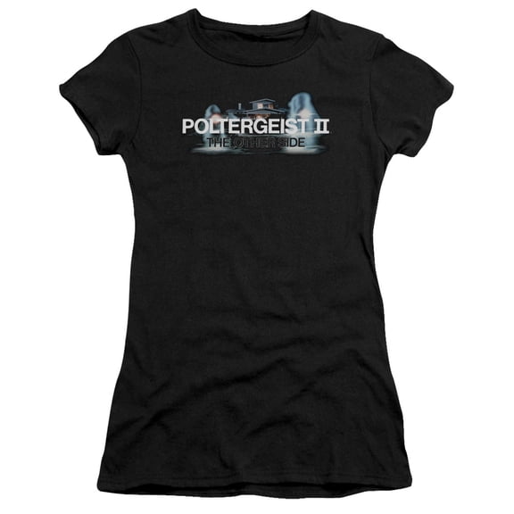 Poltergeist Ii Logo Junior Women's T-Shirt Sheer Black