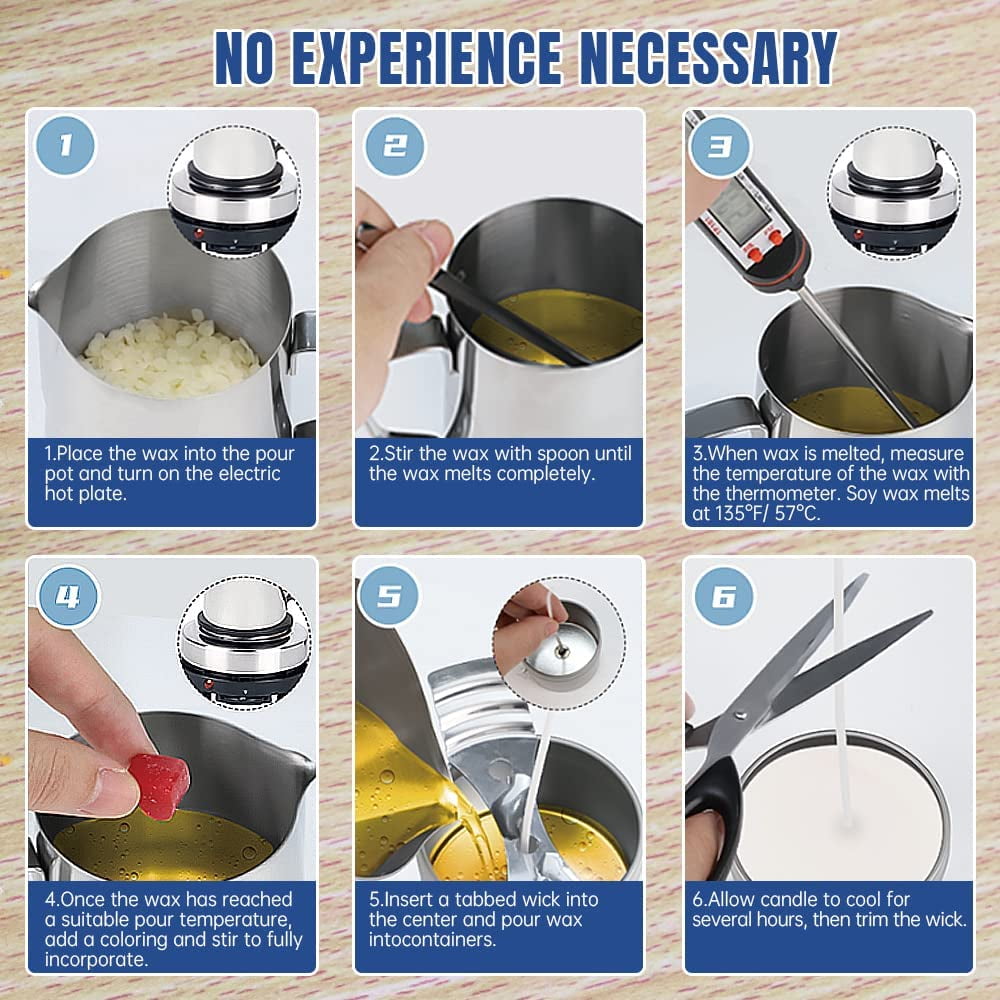 FASTTOBUY DIY Soy Candle Making Kit for Adults and Kids (200 Pieces)