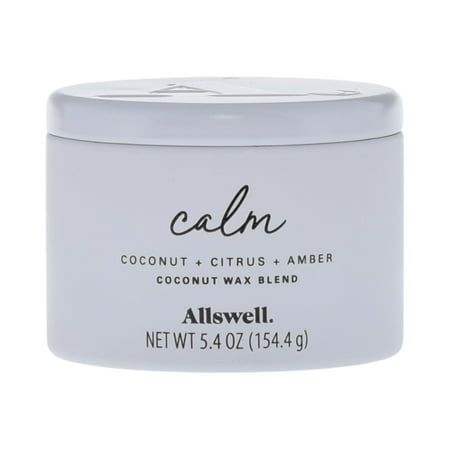 Allswell | Calm (Coconut + Citrus + Amber) 5.4oz Scented Tin Candle
