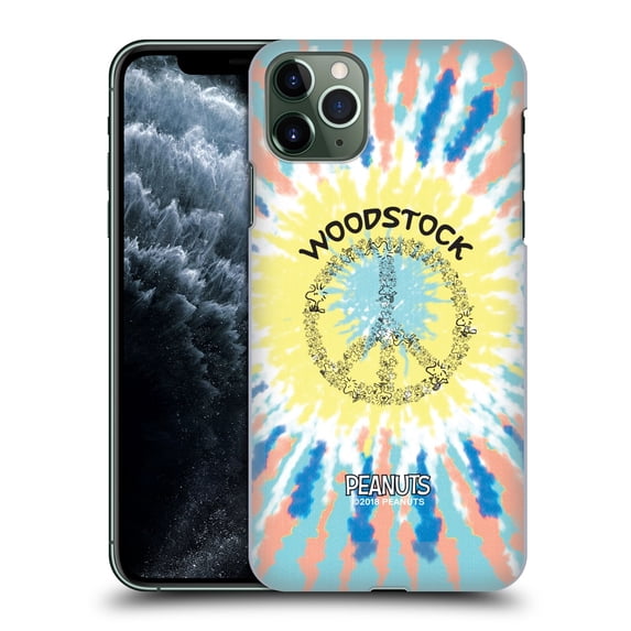Head Case Designs Officially Licensed Peanuts Woodstock 50th Tie Dye Peace Sign Hard Back Case Compatible with Apple iPhone 11 Pro Max