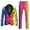 Blue, variant on ASFGIMUJ Men's Rainbow Print Suit Set Colorful Pride Blazer and Pants 2-Piece Festival Party