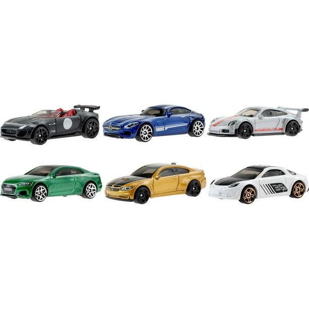 Paquetes múltiples con temática de Toy Cars Hot Wheels, 6 coches, escala 1:64