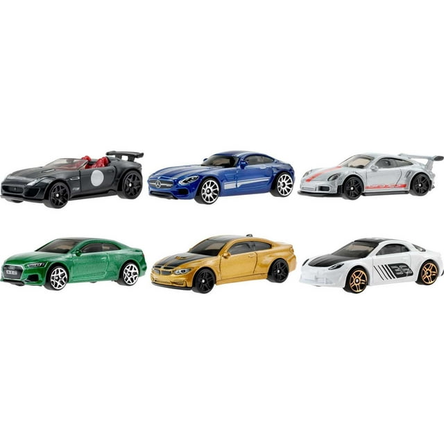 Paquetes múltiples con temática de Toy Cars Hot Wheels, 6 coches, escala 1:64