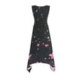 thumbnail image 6 of Cagogo Women Summer Tank Sun Dress Plus Size Floral Printed 2025 Spring Wedding Guest Dresses Asymmetric Hem Flowy Aline Swing Sleeveless Boho Tank Beach Vacation Dress, 6 of 7