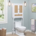 thumbnail image 6 of STAROUS Rattan Over-Toilet Cabinet with Tilt-Out Cube & Adjustable Shelf, 6 of 7