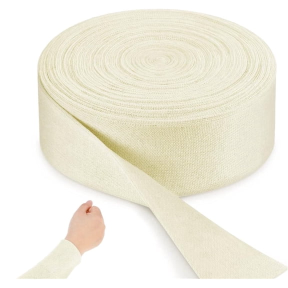 Elasticated Tubular Support Bandage,1 Pc Cotton Tubular Stockinette Gauze Roll,Tubular Stocking for Arm&Leg,Tubing Compression Tube Sleeve Bandage,Comfort Wear Sweat Absorbent Bandage (Beige)