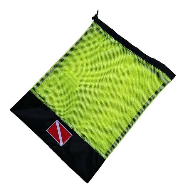 Bolsa de Malla Multifunción shamjiam Bolsa de Almacenamiento Resistencia Esquinas Amarillo Dive Mesh Gear Pouch