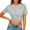 #56Gray, variant on Byworldtasic Cropped T-Shirts for Women Crop Short Sleeve Crewneck Summer Tee Shirts Basic Solid Twist Front Tops