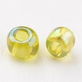thumbnail image 2 of 50g Round Trans. Colors Rainbow Glass Seed Beads Green Yellow Size: 2mm in diameter hole:1mm 3306pcs/50g, 2 of 3