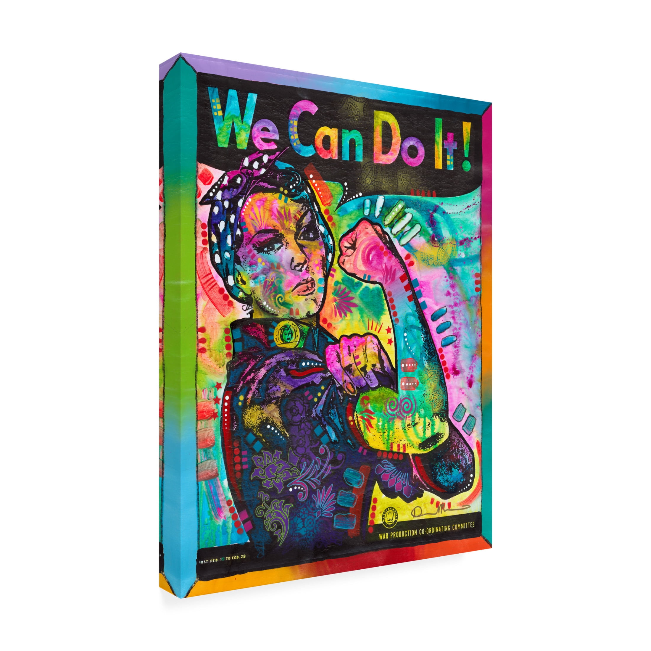Canvas Wall Art - Dean Russo 'We Can Do It' Wall Art for Living Room, Bedroom, or Office Décor by Trademark Fine Art - 35 x 47 Inches
