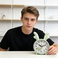 thumbnail image 6 of Compact Analog Alarm Clock, Independent Plastic Desktop Clock — 6.9x4.9x1.9 Inch Battery Operated Timepiece, Gentle Wake Up for Bedroom Campus, 6 of 6