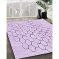 thumbnail image 3 of Ahgly Company Machine Washable Indoor Round Transitional Bright Lilac Purple Area Rugs, 6' Round, 3 of 7