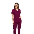 thumbnail image 4 of Womens 7 Pocket Scrub Set V-Neck Top and Jogger Pant Medical Nursing Uniform, 4 of 7
