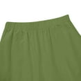 thumbnail image 6 of Htigea Clearance Women's Linen Shorts Casual Bermuda Long Linen Shorts High Waisted Comfy Summer with Pockets Green,2XL, 6 of 7