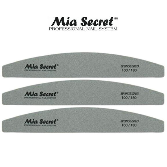 Mia Secret - NAIL FILE - SPONGE HALFMOON #100/180 (SPH3) x 3
