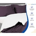 thumbnail image 2 of HNB Store 3pc Duvet Cover Set | 1000 TC Egyptian Cotton | Oversized Queen Size Duvet Cover with 2 Pillowcases | Plum | Reversible, 2 of 8