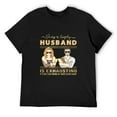 thumbnail image 3 of Being A Trophy Husband Is Exhausting Groovy Men's Cotton Short Sleeve HD Print Tee for Casual T-Shirt Crew Neck Top Black L, 3 of 7