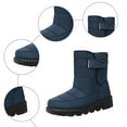 thumbnail image 5 of High Top Snow Boots for Women Waterproof Platform Mid Calf Booties Casual Winter Thickened Warm Furry Lined Dress Boots Blue Size 6.5, 5 of 5