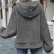 thumbnail image 5 of Sudadera con capucha para mujer, abrigo de invierno cálido con bolsillos de lana, prendas de vestir, Tops sólidos Pompotops gfhjh12524, 5 of 7