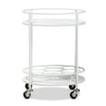 thumbnail image 2 of Baxton Studio Dallan Modern Industrial White Metal 2-Tier Kitchen Cart, 2 of 7