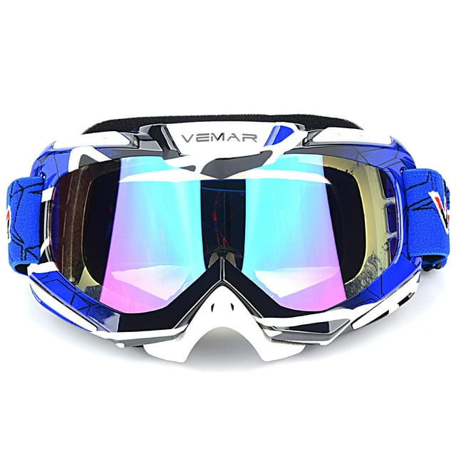 Gafas de moto Ubelly YC Racing, flexibles y resistentes al viento, azules