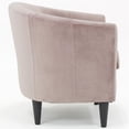 thumbnail image 3 of Fox Hill Trading Windsor 17.5" Traditional Polyester Fabric Club Chair in Pink, 3 of 4