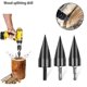 thumbnail image 3 of Broca de madera para dividir madera, duradera broca divisora ​​de troncos de madera herramienta de molienda de madera de cono de tornillo de división, 3 of 5