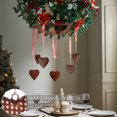 thumbnail image 3 of VHC Brands Dotted Metal Heart Ornament Set of 6 - 4 inch, 3 of 4