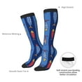 thumbnail image 3 of Daiia Sports Socks Cute Fish Printed Novelty Crew Socks for Men Women Knee High Socks Cotton Socks Soft & Breathable Support Unisex Socks, 3 of 9