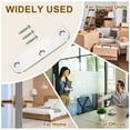 thumbnail image 6 of Uxcell 4 Pack Door Hinge Filler Plates, 3.5 Inch with 5/8 Inch Stainless Steel Door Hinge Shims Doors Hole Cover Plate with Screws, Silver, 6 of 6
