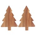 thumbnail image 4 of Tabla de cortar/plato navideño de madera (2 unidades) con forma de árbol de Navidad, ideal para sushi, frutas, aperitivos y dulces., 4 of 8