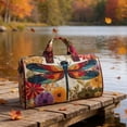 thumbnail image 2 of Christmas Hippie Camper Bus Quilted Duffel Bag, Floral Embroidery Large Capacity Weekender Travel Bag, Rainbow Strap Handheld Everyday Travel Sports Bag, 2 of 6