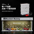 thumbnail image 3 of 1:64 Scale Diorama Car Garage Model, LED Lighting Shown Scene Display Model, Diecast Car Model Display Case, Parking Lot Showcase, Showroom Scene Building Model Toy Gifts, 3 of 6