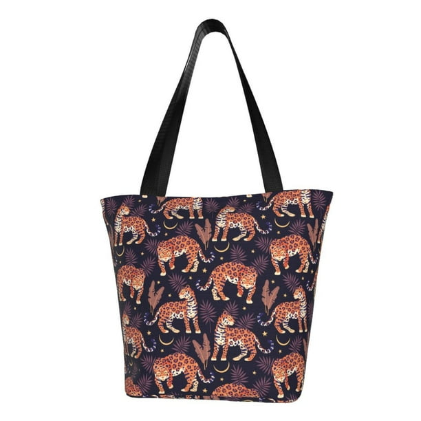 Balery Leopard Print Bolsa de Hombro con Diseño, Bolsa Grande y Duradera, Bolsa Versátil para Compras