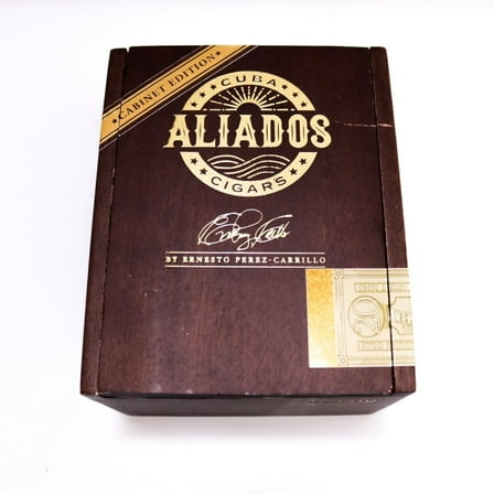 Aliados Robusto Empty Wood Cigar Box 6" x 4.75" x 3.75"