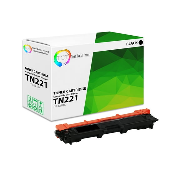 TCT TN221 Black Toner Cartridge - Premium Compatible Replacement for Brother TN-221 TN221BK Black