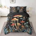 thumbnail image 2 of Manfei Mushroom Butterfly Twin Bedding Sets 7-Piece for Boys Girls,Bohemian Theme Bedding Comforter Set Microfiber,Starry Sky Breathable Sheet Sets,Super Cozy Room Decor,Reversible, 2 of 8