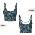 thumbnail image 5 of Fotbe Love Music Pattern Womens' Sports Bra Longline Wirefree Padded with Medium Support Sports Moisture-Wicking Workou Vest,Tank Top-Medium, 5 of 7