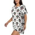 thumbnail image 2 of Lsque DOG IS WEARING PIRATE COSTUME Women's Short-Sleeved Pajama Set - 2 Piece Soft and Lightweight Sleepwear Set-Small, 2 of 9