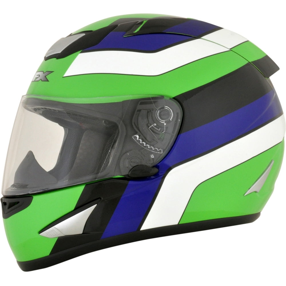 AFX FX95 Full-Face Helmet Vintage Kawasaki Graphics Green Sm 0101-9614