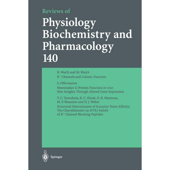 Reviews of Physiology, Biochemistry and Reviews of Physiology, Biochemistry and Pharmacology, Book 140, (Paperback)