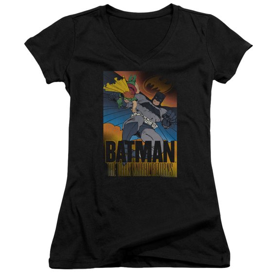 Batman Dk Returns Junior Women's T-Shirt V-Neck Black